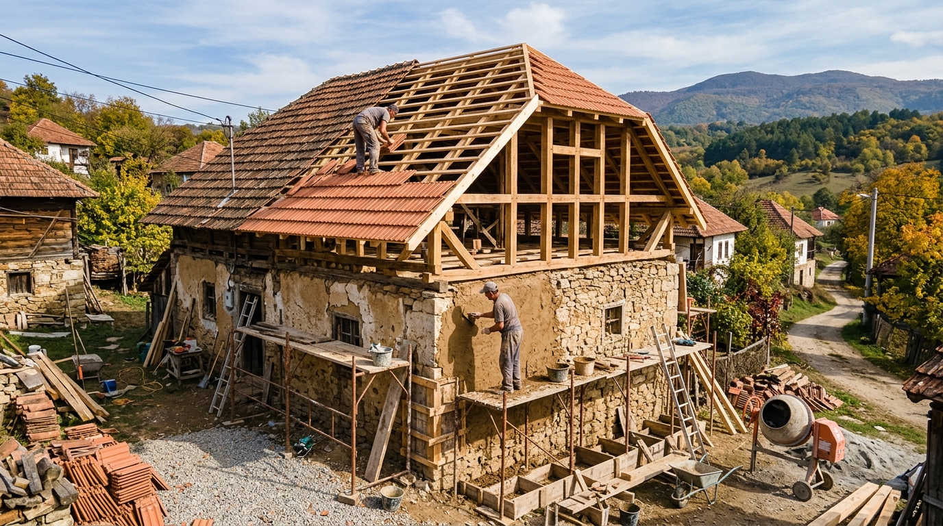 Sanacija i rekonstrukcija starih seoskih kuća primenom ekoloških materijala